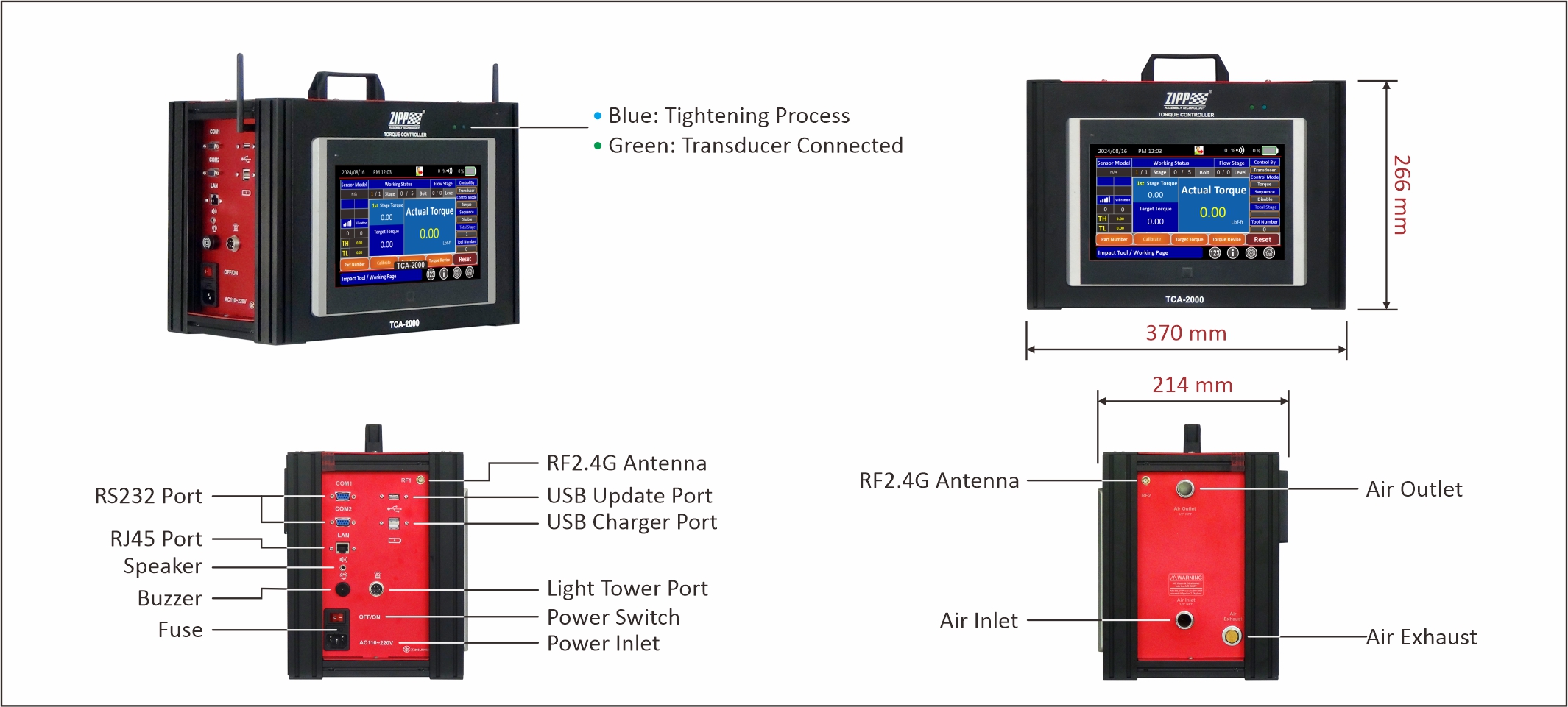 TCA-2000 Torque Controller 11 TCA 2000 標示圖