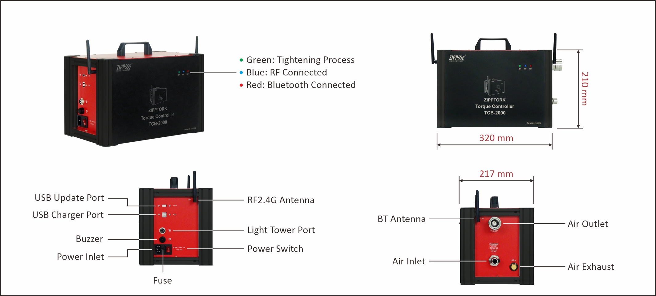 TCB-2000 Torque Controller 11 TCB 2000 標示圖